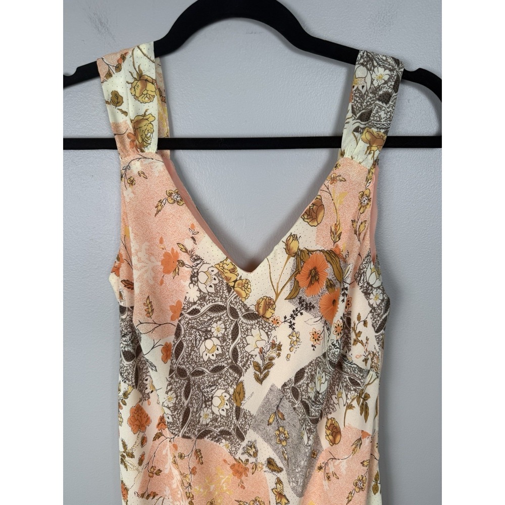 Vintage K‎ & Company Dress Floral Patchwork Ruffle Tiered Boho Maxi Y2K Size 12 - Picture 3 of 10